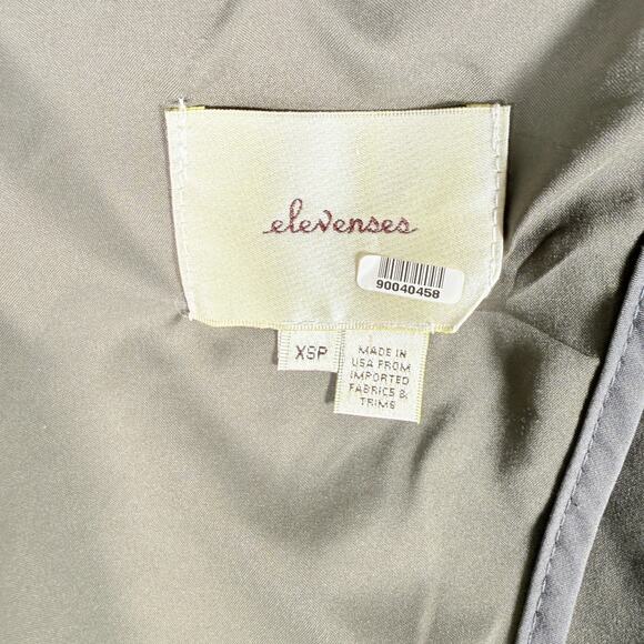 Anthropologie Elevenses Sleeveless Wrap Trench Shirt Dress/Vest Olive Green XS P - Picture 3 of 5